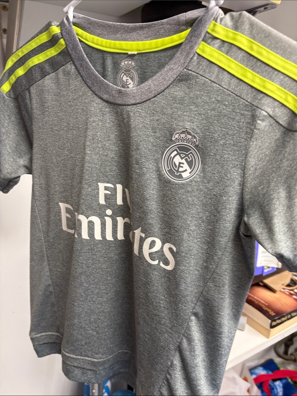 Kids' Grey Training Tee with Neon Accents